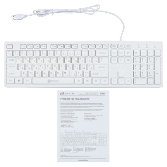 Клавиатура Оклик 500M белый USB slim Multimedia - купить недорого с доставкой в интернет-магазине