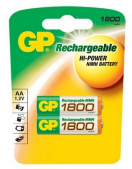Аккумулятор GP 180AAHC AA NiMH 1800mAh (2шт) - купить недорого с доставкой в интернет-магазине