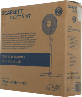 Вентилятор напольный Scarlett SC-SF111B29 45Вт скоростей:3 белый/голубой - купить недорого с доставкой в интернет-магазине