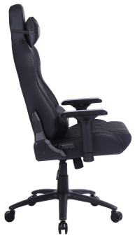 Кресло игровое Cactus CS-CHR-130 черный эко.кожа с подголов. крестов. сталь - купить недорого с доставкой в интернет-магазине