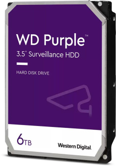 Жесткий диск WD SATA-III 6Tb WD63PURZ Video Streaming Purple (5640rpm) 256Mb 3.5" - купить недорого с доставкой в интернет-магазине