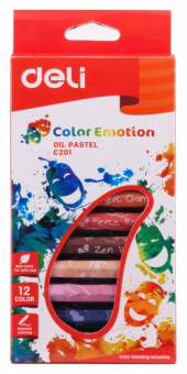 Масляная пастель Deli EC20100 Color Emotion шестигранные 12цв. картон.кор./европод. - купить недорого с доставкой в интернет-магазине