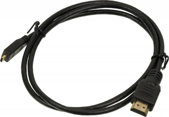 Кабель Micro HDMI (m)/HDMI (m) 1м. Позолоченные контакты черный - купить недорого с доставкой в интернет-магазине