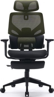 Кресло Cactus CS-CHR-MC01-LGNBK салатовый сиденье черный сетка/ткань с подголов. крестов. пластик подст.для ног - купить недорого с доставкой в интернет-магазине