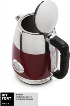 Чайник электрический Kitfort КТ-633-2 1.7л. 2150Вт красный (корпус: пластик) - купить недорого с доставкой в интернет-магазине