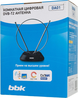 Антенна телевизионная BBK DA01 3дБ пассивная черный - купить недорого с доставкой в интернет-магазине