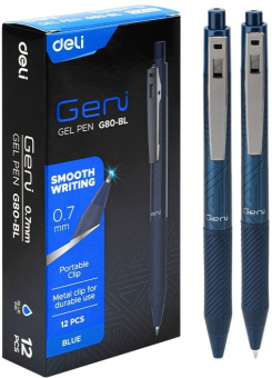 Ручка гелев. автоматическая Deli Geni EG80-BL синий d=0.7мм син. черн. 1стерж. - купить недорого с доставкой в интернет-магазине