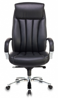 Кресло руководителя Бюрократ T-9922SL черный кожа крестов. металл хром - купить недорого с доставкой в интернет-магазине