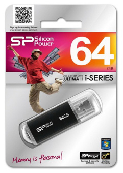 Флеш Диск Silicon Power 64Gb Ultima II-I Series SP064GBUF2M01V1K USB2.0 черный - купить недорого с доставкой в интернет-магазине
