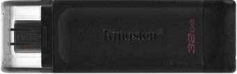 Флеш Диск Kingston 64Gb DataTraveler 70 Type-C DT70/64GB USB3.2 черный - купить недорого с доставкой в интернет-магазине
