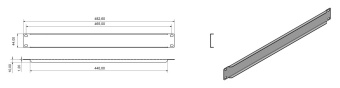 Фланш-панель Hyperline BPV-1-RAL9005 1U черный (упак.:1шт) - купить недорого с доставкой в интернет-магазине
