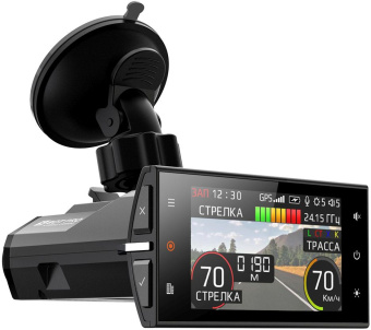 Видеорегистратор с радар-детектором Silverstone F1 Hybrid S-BOT-PRO GPS черный - купить недорого с доставкой в интернет-магазине