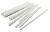 Пружины для переплета пластиковые Silwerhof d=8мм 21-40лист A4 белый (100шт) (1373585)