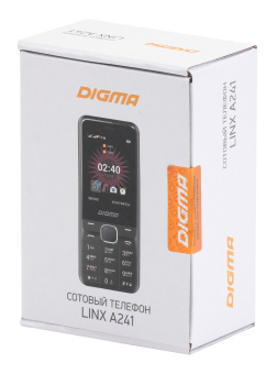 Мобильный телефон Digma A241 Linx 32Mb серый моноблок 2Sim 2.44" 240x320 GSM900/1800 MP3 FM - купить недорого с доставкой в интернет-магазине