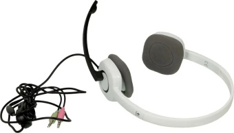 Наушники с микрофоном Logitech H150 белый/черный 1.8м накладные оголовье (981-000453) - купить недорого с доставкой в интернет-магазине