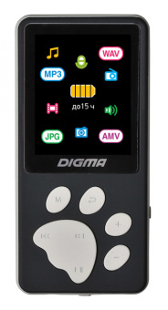 Плеер Hi-Fi Flash Digma S4 8Gb черный/серый/1.8"/FM/microSDHC - купить недорого с доставкой в интернет-магазине