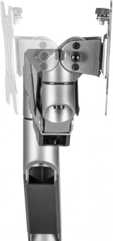 Кронштейн для мониторов Ultramounts UM717 серебристый 17"-49" макс.18кг крепление к столешнице поворот и наклон - купить недорого с доставкой в интернет-магазине