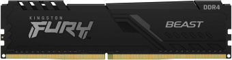 Память DDR4 8Gb 2666MHz Kingston KF426C16BB/8 Fury Beast Black RTL Gaming PC4-21300 CL16 DIMM 288-pin 1.2В single rank - купить недорого с доставкой в интернет-магазине