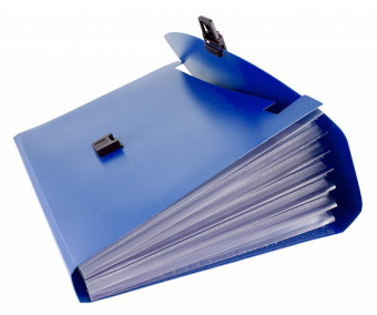 Портфель Бюрократ -BPP6BLUE 6 отдел. A4 пластик 0.7мм синий - купить недорого с доставкой в интернет-магазине
