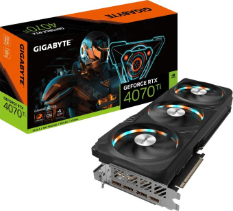 Видеокарта Gigabyte PCI-E 4.0 GV-N407TGAMING OC-12GD NVIDIA GeForce RTX 4070TI 12288Mb 192 GDDR6X 2640/21000 HDMIx1 DPx3 HDCP Ret - купить недорого с доставкой в интернет-магазине