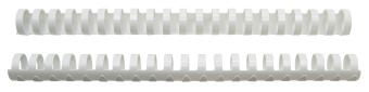 Пружины для переплета пластиковые Silwerhof d=19мм 116-135лист A4 белый (100шт) - купить недорого с доставкой в интернет-магазине