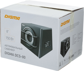 Сабвуфер автомобильный Digma DCS-80 150Вт активный (20см/8") - купить недорого с доставкой в интернет-магазине
