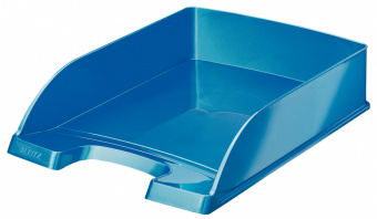 Лоток горизонтальный Leitz 52263036 WOW A4 255x70x357мм синий металлик полистирол - купить недорого с доставкой в интернет-магазине