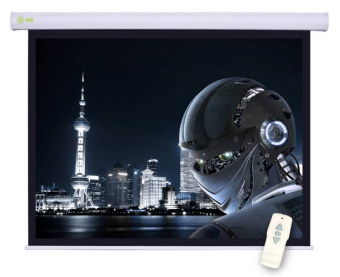 Экран Cactus 124.5x221см Motoscreen CS-PSM-124x221 16:9 настенно-потолочный рулонный (моторизованный привод) - купить недорого с доставкой в интернет-магазине