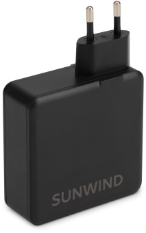Сетевое зар./устр. SunWind SWWB0 100W 5A (PD+QC) USB/USB Type-C универсальное черный (SWWB0H1100BK) - купить недорого с доставкой в интернет-магазине