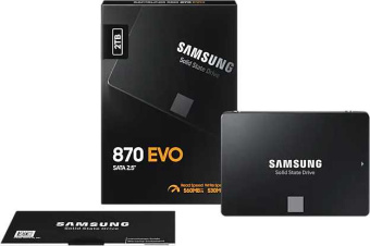 Накопитель SSD Samsung SATA III 2Tb MZ-77E2T0BW 870 EVO 2.5" - купить недорого с доставкой в интернет-магазине