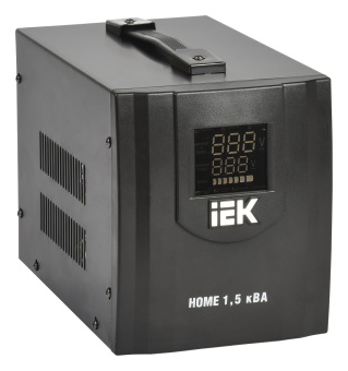 Стабилизатор напряжения IEK Home 1.5кВА однофазный черный (IVS20-1-01500) - купить недорого с доставкой в интернет-магазине