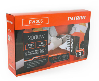 Сварочный аппарат для пластиковых труб Patriot PW 205 раструбная 2кВт (кейс в комплекте) - купить недорого с доставкой в интернет-магазине