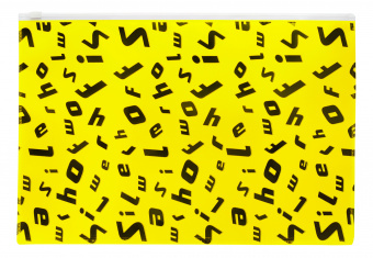 Папка на молнии ZIP Silwerhof Alphabet 255193 A4 пластик желтый цвет молнии белый - купить недорого с доставкой в интернет-магазине