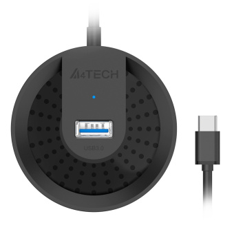 Разветвитель USB 3.0 A4Tech HUB-30C 4порт. черный - купить недорого с доставкой в интернет-магазине