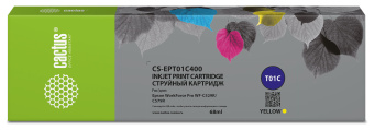 Картридж струйный Cactus CS-EPT01C400 T01C4 желтый (68мл) для Epson WorkForce Pro WF-C529RDTW/C579RD2TWF/C579RDTWF Pro - купить недорого с доставкой в интернет-магазине