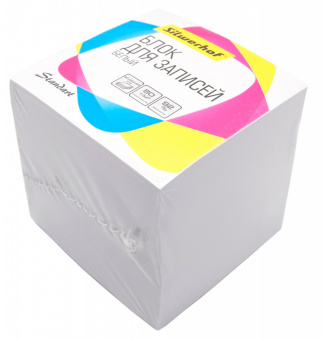 Блок для записей бумажный Silwerhof Стандарт 701020 90х90х90мм 80г/м2 92% белый - купить недорого с доставкой в интернет-магазине