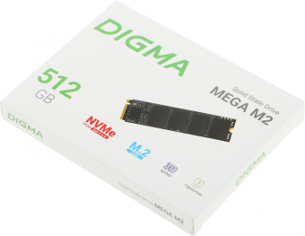 Накопитель SSD Digma PCI-E 3.0 x4 512Gb DGSM3512GM23T Mega M2 M.2 2280 - купить недорого с доставкой в интернет-магазине