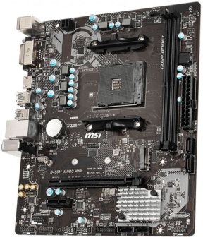 Материнская плата MSI B450M-A PRO MAX Soc-AM4 AMD B450 2xDDR4 mATX AC`97 8ch(7.1) GbLAN RAID+DVI+HDMI - купить недорого с доставкой в интернет-магазине