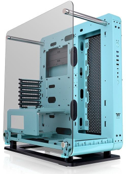 Корпус Thermaltake Core P6 TG Turquoise бирюзовый без БП ATX 10x120mm 6x140mm 2xUSB2.0 2xUSB3.0 audio bott PSU - купить недорого с доставкой в интернет-магазине