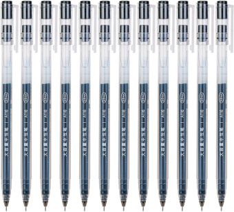 Ручка гелев. Deli A116-BK прозрачный черн. черн. линия 0.5мм - купить недорого с доставкой в интернет-магазине