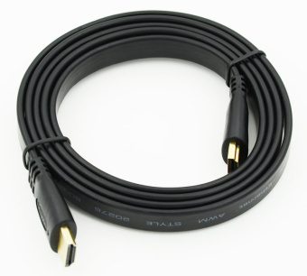 Кабель аудио-видео Flat v1.4 HDMI (m)/HDMI (m) 1.5м. - купить недорого с доставкой в интернет-магазине