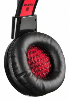 Наушники с микрофоном Оклик HS-G300 ARMAGEDDON черный/красный 2.3м мониторные оголовье (337457) - купить недорого с доставкой в интернет-магазине