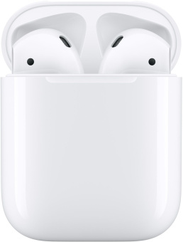 Гарнитура вкладыши Apple AirPods 2 белый беспроводные bluetooth в ушной раковине (MV7N2AM/A) - купить недорого с доставкой в интернет-магазине