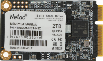 Накопитель SSD Netac mSATA 2TB NT01N5M-002T-M3X N5M mSATA - купить недорого с доставкой в интернет-магазине