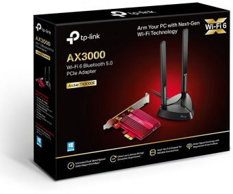 Сетевой адаптер WiFi + Bluetooth TP-Link Archer TX3000E AX3000 PCI Express (ант.внеш.съем) 2ант. - купить недорого с доставкой в интернет-магазине
