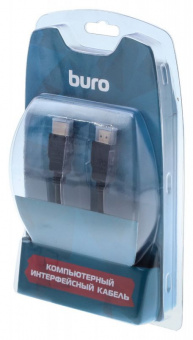 Кабель аудио-видео Buro HDMI 1.4 HDMI (m)/HDMI (m) 5м. Позолоченные контакты черный (BHP RET HDMI50) - купить недорого с доставкой в интернет-магазине