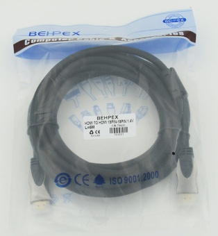 Кабель HDMI (m)/HDMI (m) 5м. феррит.кольца Позолоченные контакты - купить недорого с доставкой в интернет-магазине