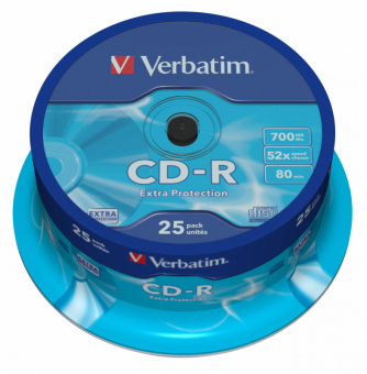 Диск CD-R Verbatim 700Mb 52x Cake Box (25шт) (43432) - купить недорого с доставкой в интернет-магазине