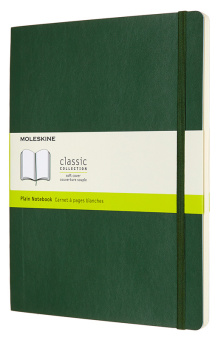 Блокнот Moleskine CLASSIC SOFT QP623K15 XLarge 190х250мм 192стр. нелинованный мягкая обложка зеленый - купить недорого с доставкой в интернет-магазине