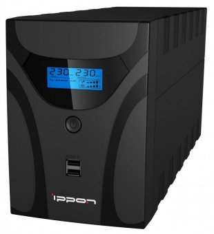 Источник бесперебойного питания Ippon Smart Power Pro II Euro 2200 1200Вт 2200ВА черный - купить недорого с доставкой в интернет-магазине